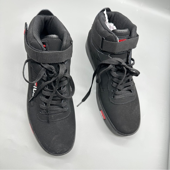 Fila V-10 Lux High-Top Sneakers – Men’s Size 9 Black/Red/White New in Box - Picture 5 of 10